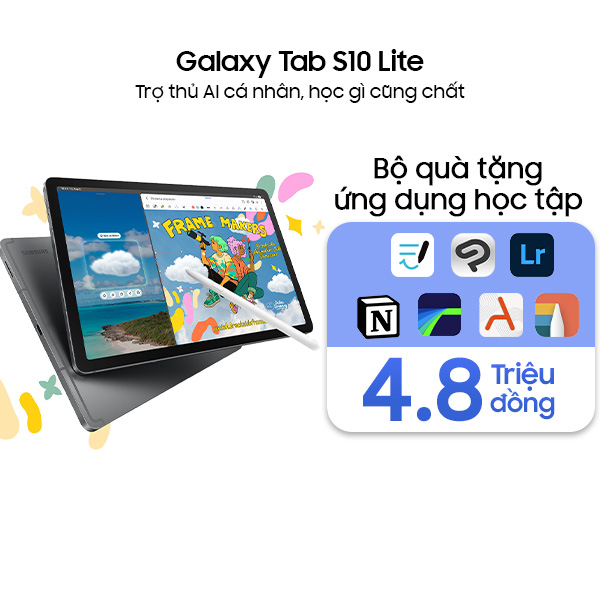 Samsung Galaxy Tab S10 Lite Wifi 6GB/128GB Chính Hãng - Bạc