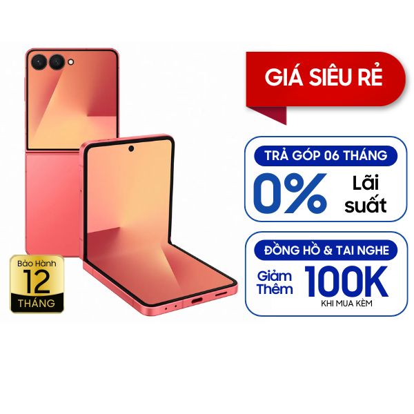Samsung Galaxy Z Flip7 5G 12GB/256GB Chính Hãng - Đỏ San Hô