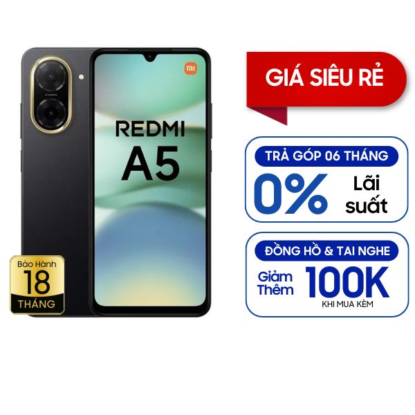 Xiaomi Redmi A5 3GB/64GB Chính Hãng - Đen