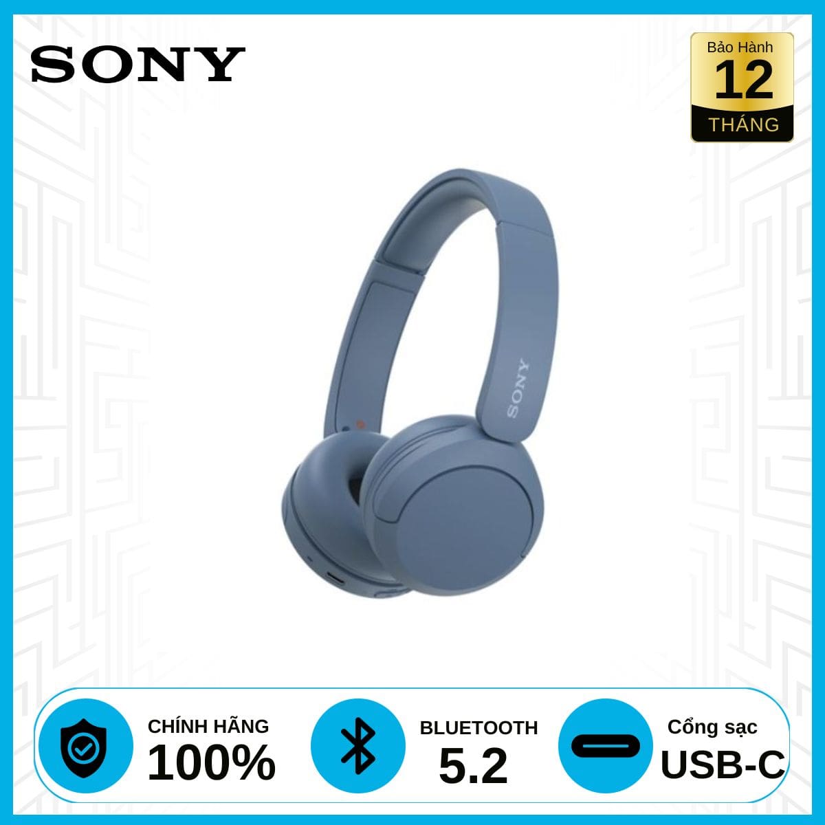 Tai nghe Bluetooth Sony WH-CH520 - Vàng