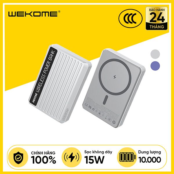 Pin Sạc Dự Phòng Không Dây WEKOME WP-81 10000mAh 20W - Xanh Dương