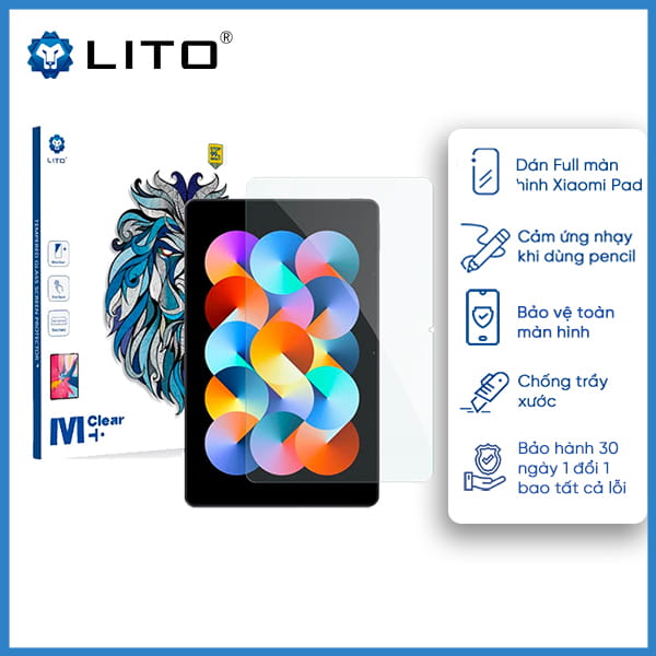 Cường Lực Xiaomi Pad LITO M+0.3mm 2.5D Chính Hãng - Pad 2 Pro 12.1 Inch