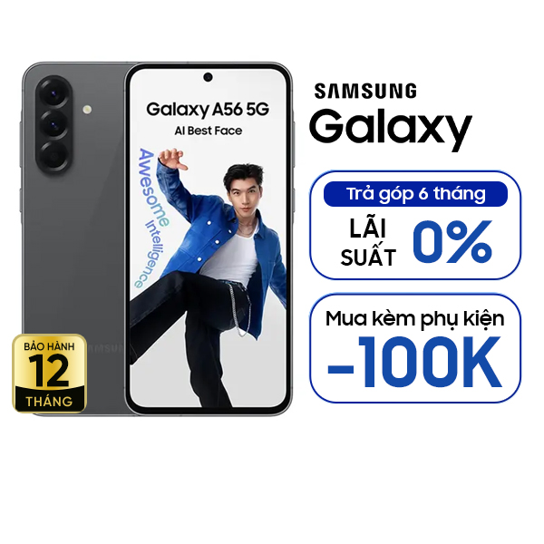 Samsung Galaxy A56 5G 8GB/128GB Chính Hãng - BHĐT - Đen